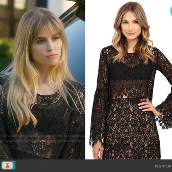 NWOT For Love and Lemons Vika lace crop top - Picture 2 of 7